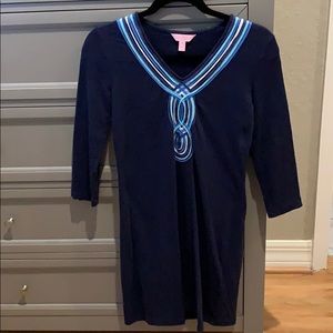 Lilly Pulitzer blue 3/4 sleeve dress